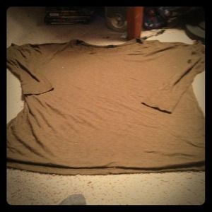 Truly madly deeply army green long sleeve tee