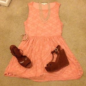 ⚡RESERVED⚡ Cute peachy/salmon dress