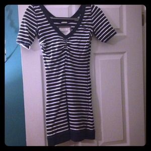 Navy blue and white striped Abercrombie