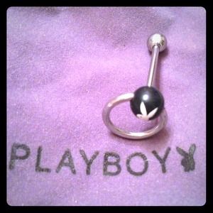 Playboy tongue ring