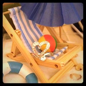 💗 Swarovski  crystal gold plated ring 💗