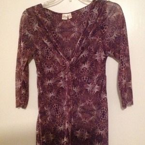 Animal print sheer top