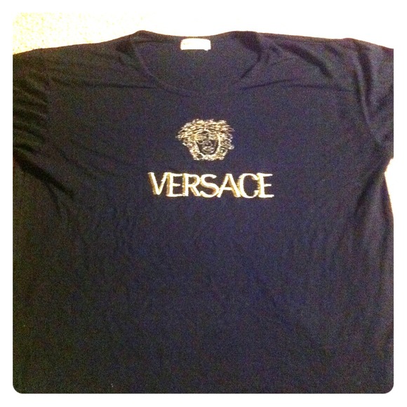 black Versace shirt
