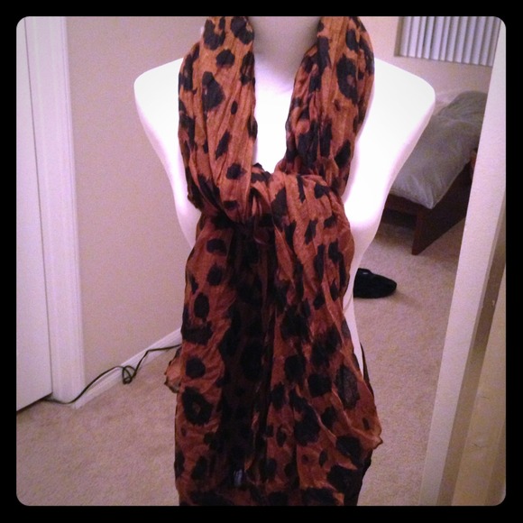 SOLD Leopard print scarf