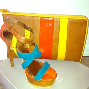 Color Blocked Clutch