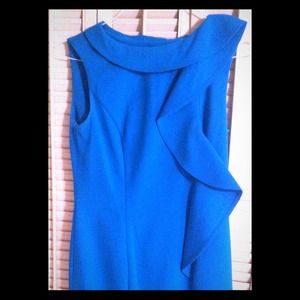 Calvin Klein Sleeveless Side Ruffle Shift Dress