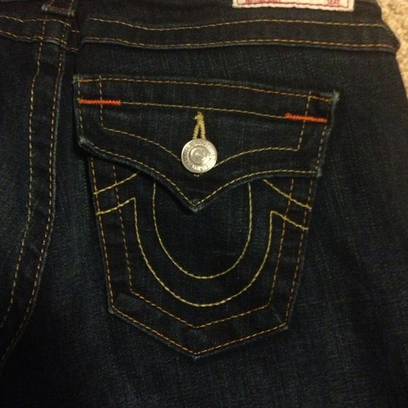 True religion dark wash bootcut jeans size 28