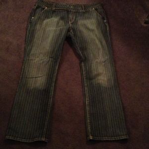 JUST REDUCED **Blue pin stripe denim