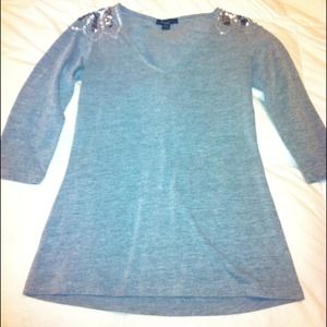 Gray top with sequins