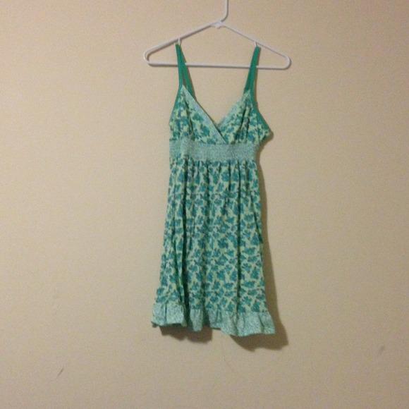 Green and blue sundress