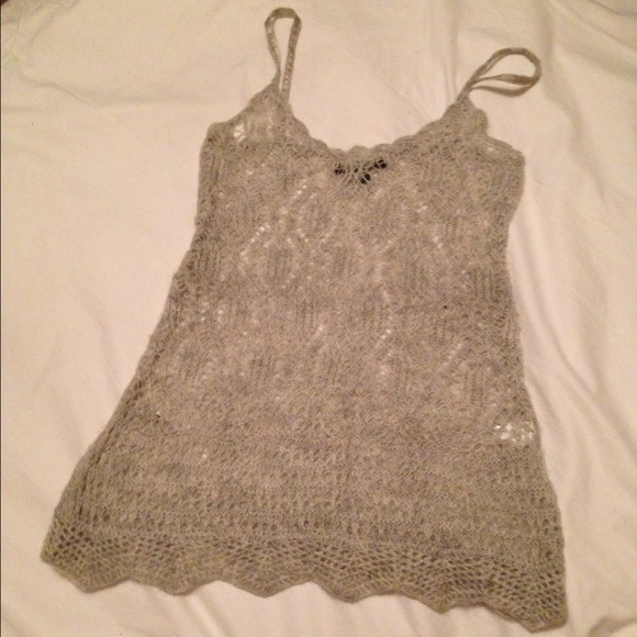 Grey knit top- Express