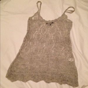 Grey knit top- Express