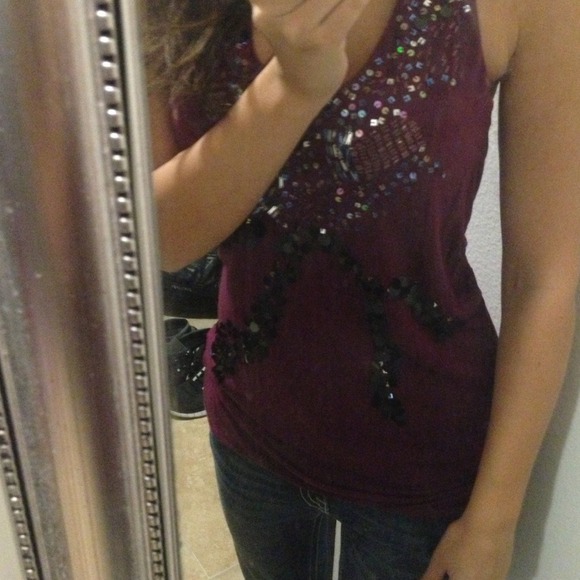 Sparkly purple top