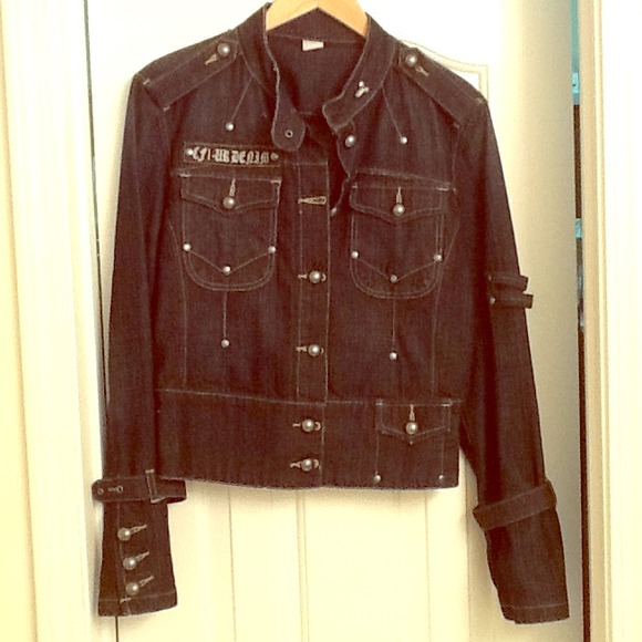 Chic Military Jean Jacket