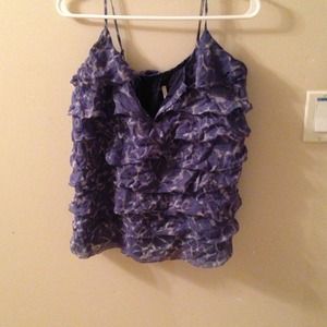 Ruffle tank. Good to dress up with