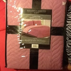 3 piece king quilted coverlet set