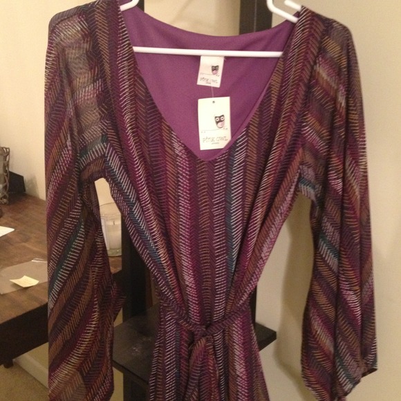 NWT Pink Owl Dress - Picture 3 of 3