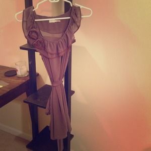 Gray/Purple Sheer Top