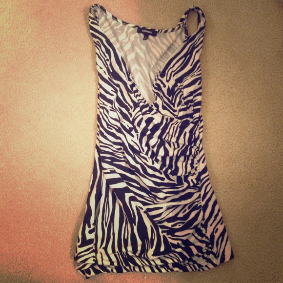 Express Zebra Print Tank - Picture 1 of 1