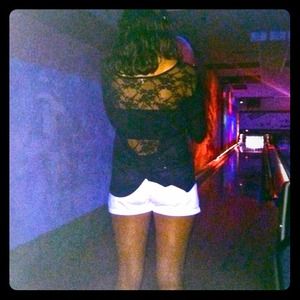 Lace back overlay shirt