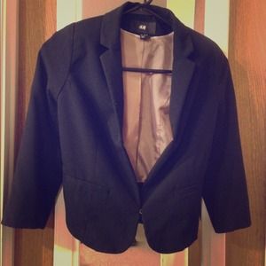 Cropped Black Blazer