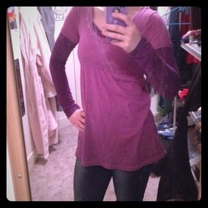 Purple long-sleeved top