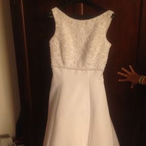 White Alfred Angelo wedding dress