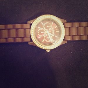 Brown soft banded watch