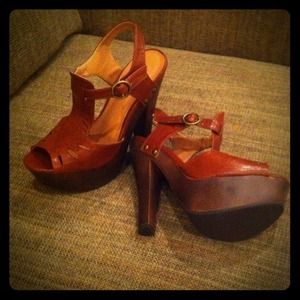 ?Bundle Sold New Qupid Cognac open toe heels