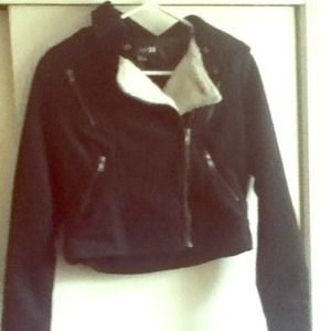 Wool moto jacket