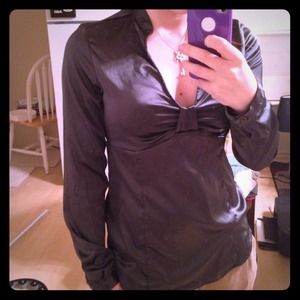 Zara Basic black blouse top size S