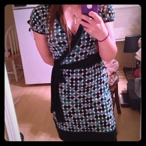 BCBG Maxazria Green dots dress Size XS