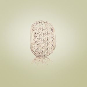 White Swarovski crystal charm