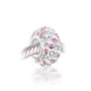 Pink & White Swarovski Crystal Charm