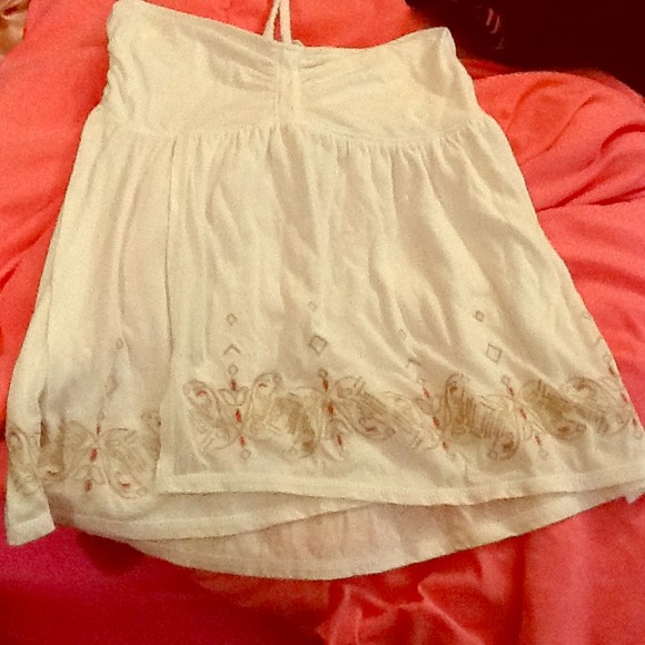 White string halter top