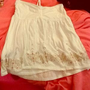 White string halter top