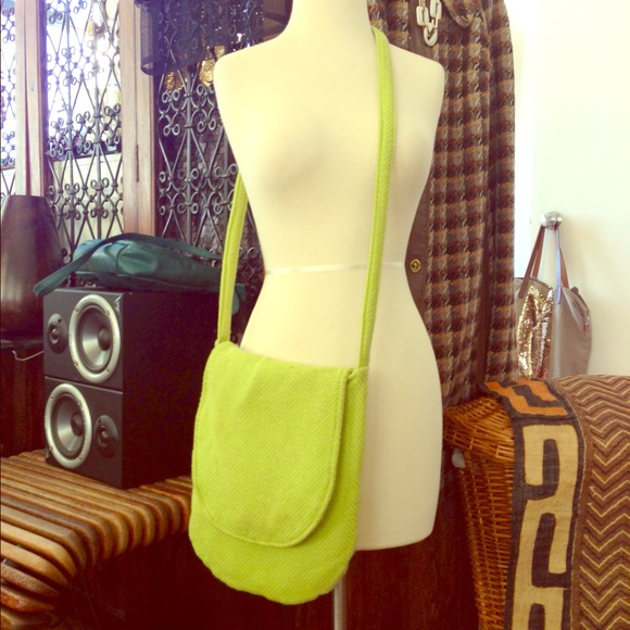 Jajaja Purses Handbags - Indie Artist Lime Green Upcycled Crossbody Purse