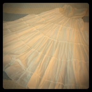 ..Maternity White Summer Skirt