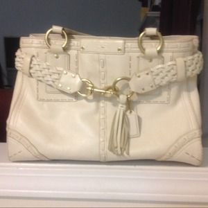 Authentic white Coach bag