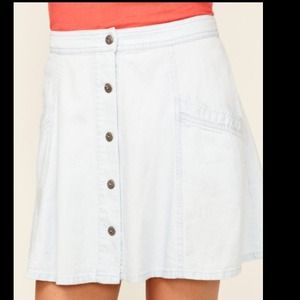 Vintage denim chambray skirt