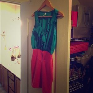 Pink & Turquoise Dress + missoni sweater bundle