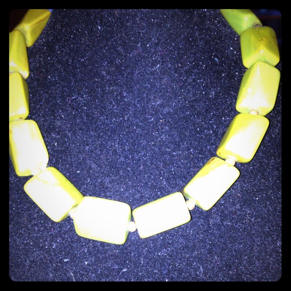 Large green beaded necklace