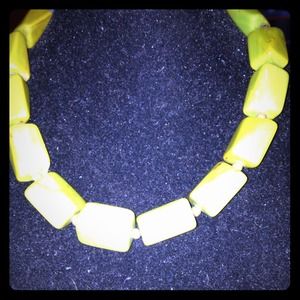 Large green beaded necklace