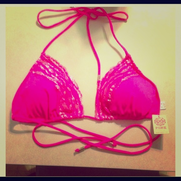VS Bikini Top Hot Pink and Silver BNWT