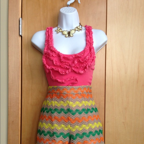 ❌SOLD❌ Auth Robert Rodriguez Pink Coral Shirt Top - Picture 2 of 4