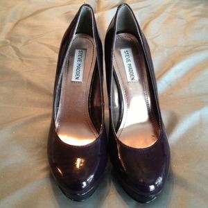 Steve Madden dark purple platform heels size 7 1/2