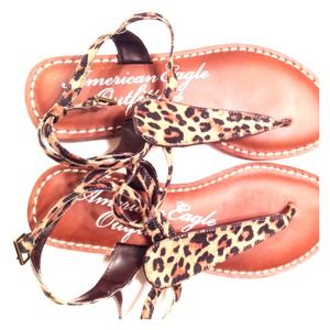 Leopard print sandals