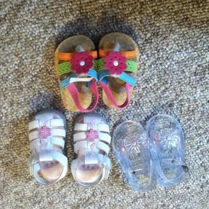3 pairs infant sandals