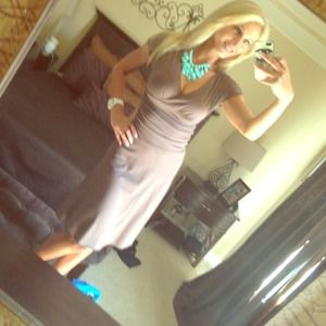 Brown jersey dress