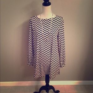 Sosie top in Chevron striped print